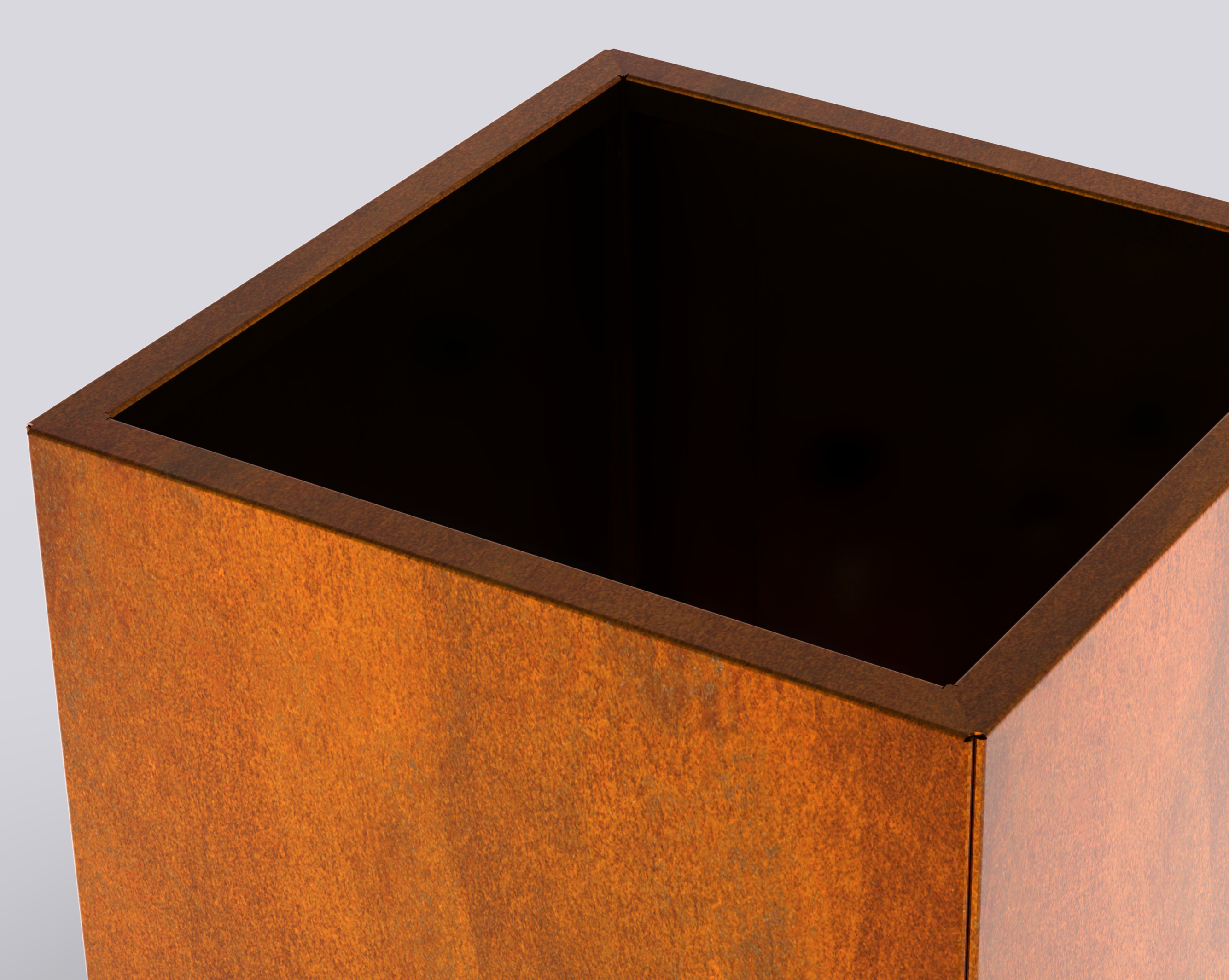 Jardinière Essentia - carré corten