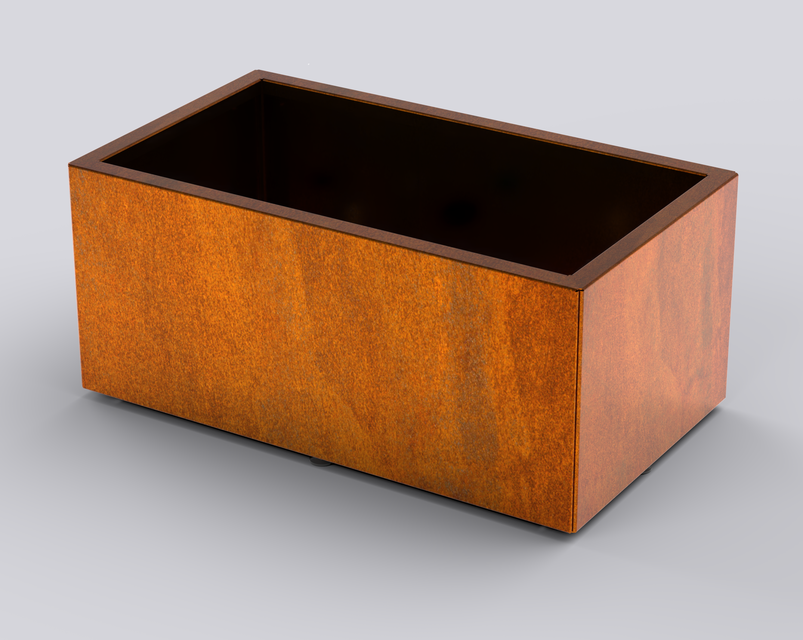 Jardinière Essentia - rectangle corten